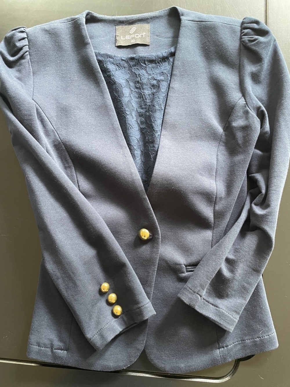 Navy Single-Button Women's Blazer